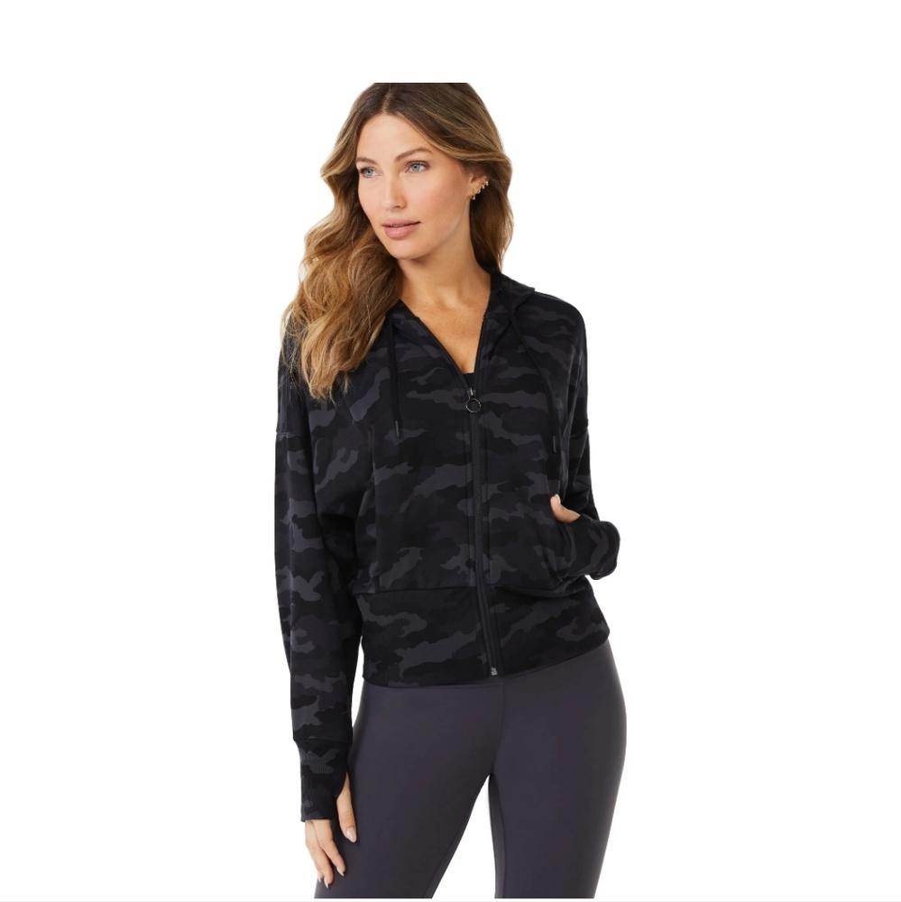 Women's Sofia vergara black Zip Up sweatshirt size s, new.
